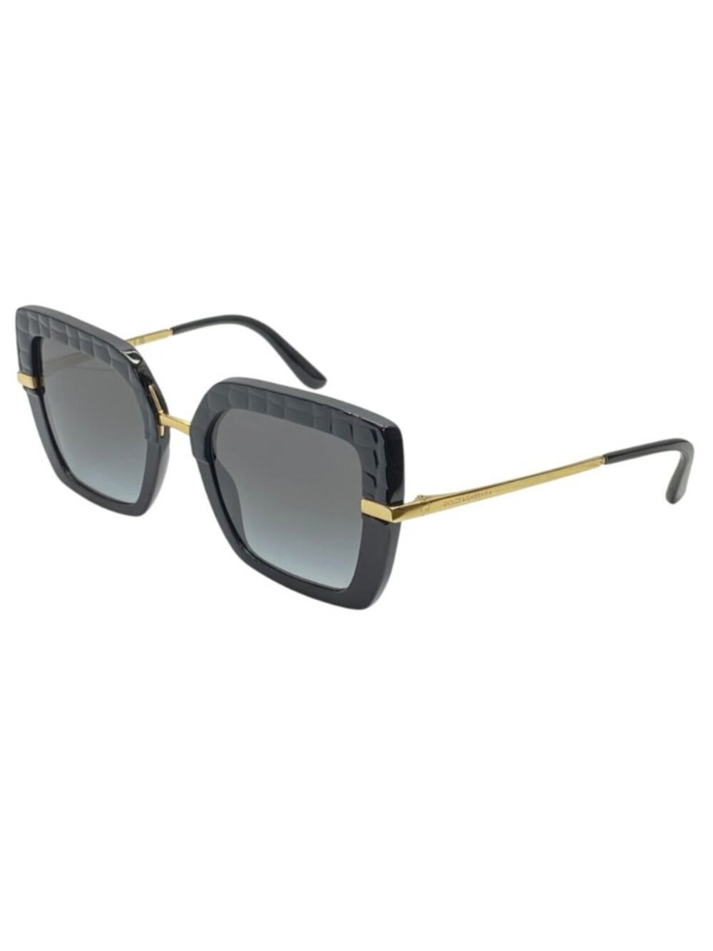 Dolce & Gabbana Sunglasses Eyewear Square Acetate Black Gold